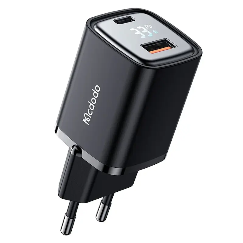 آداپتور 2پورت 33وات Mcdodo 33w Digital Display Fast Charger