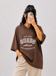 تیشرت باکسی کلاهدار GUESS فری‌سایز