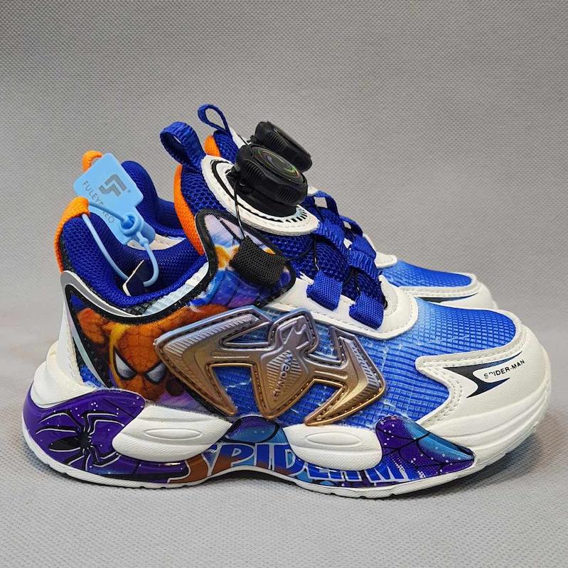 کتونی وارداتی اسپایدر آبی چراغدار