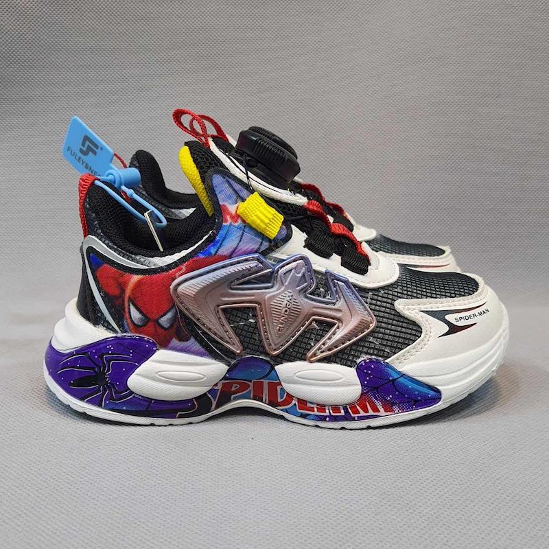 کتونی وارداتی اسپایدر مشکی چراغدار