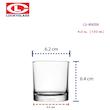 شات بزرگ بلور مدل کلاسیک لاکی Luckyglass کد 404204