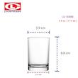 لیوان متوسط لاکی Luckyglass مدل کلاسیک کد 103006