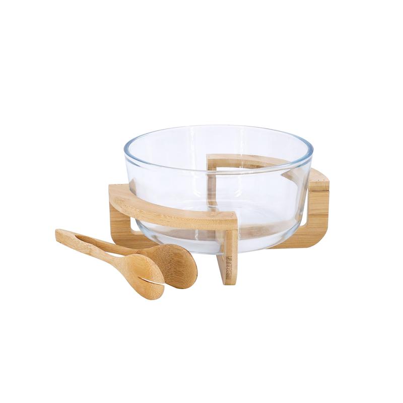 ظرف سالاد با پایه چوبی والرین (valerian) کد 19923010012