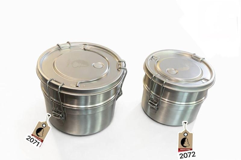 ظرف غذای تمام استیل دو طبقه واشر دار کد ۲۰۷۱