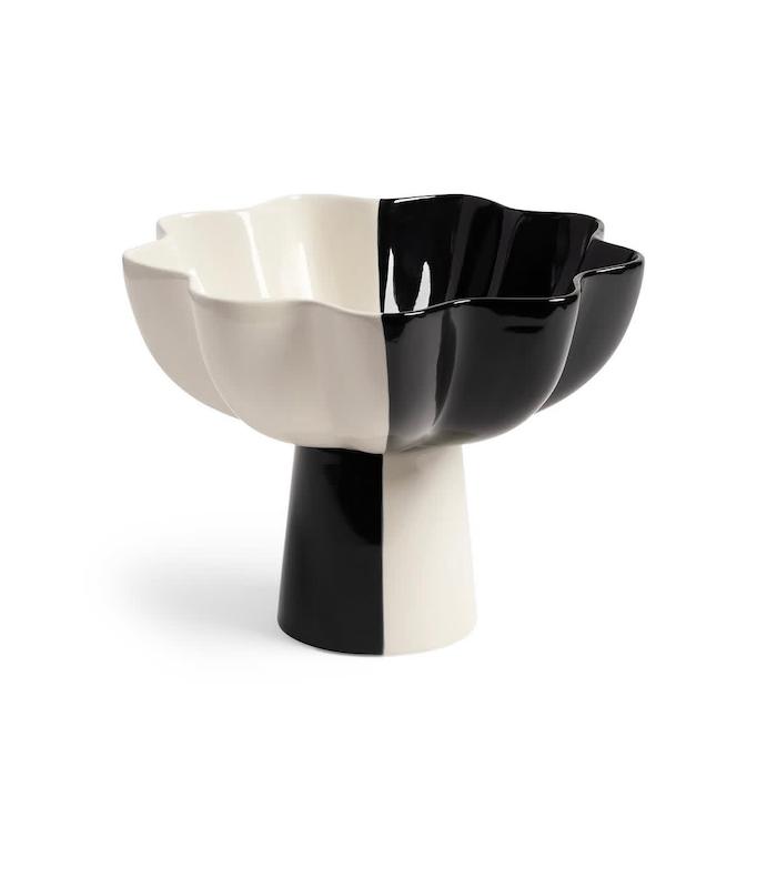 کاسه پایه دار سفید و مشکی برند کلورینگ &klevering 