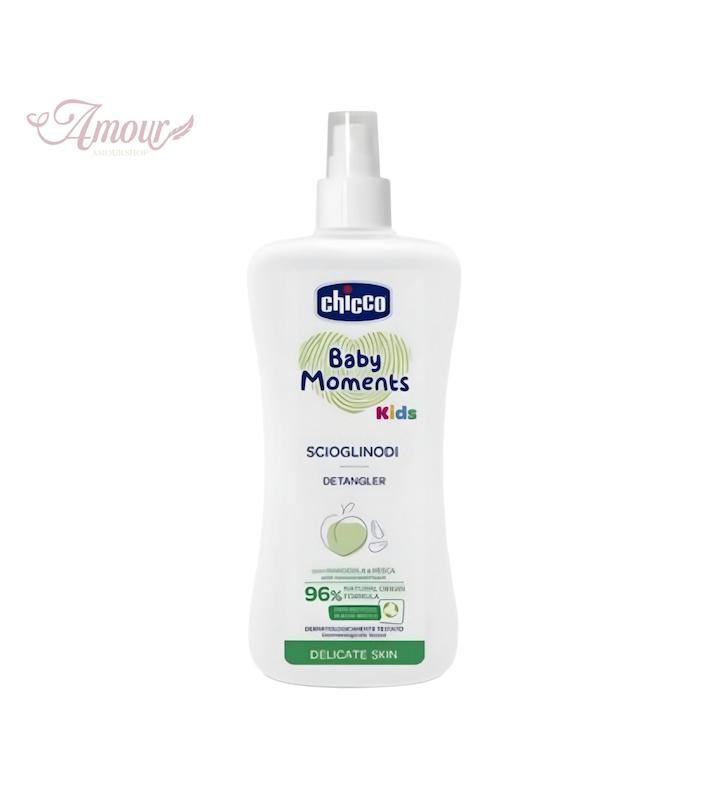 اسپری نرم کننده بازکننده گره مو 96%چیکو بادام هلو Chicco/حجم200میل