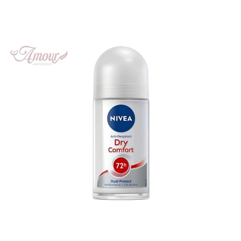 مام رول ضد تعریق زنانه 72 ساعته مدل Dry Comfort نیوا/حجم 50 میل