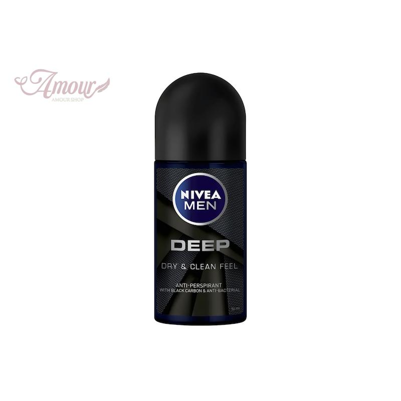 مام رول ضد تعریق نیوا مردانه مدل Deep Dry & Clean Feel/ حجم50 میل