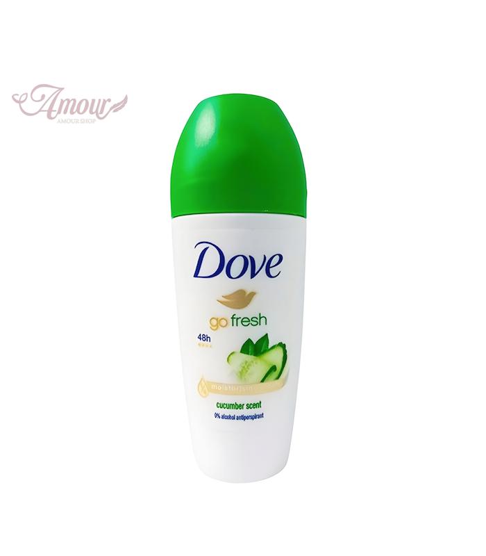 مام رول زنانه داو Dove حاوی عصاره خیار و چای سبز مدل GO FRESH/حجم 50 میل