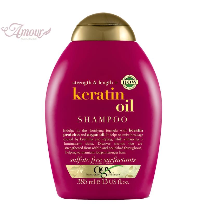 شامپو او جی ایکس OGX‌ مدل Anti Breakage + Keratin Oil/حجم 385 میل