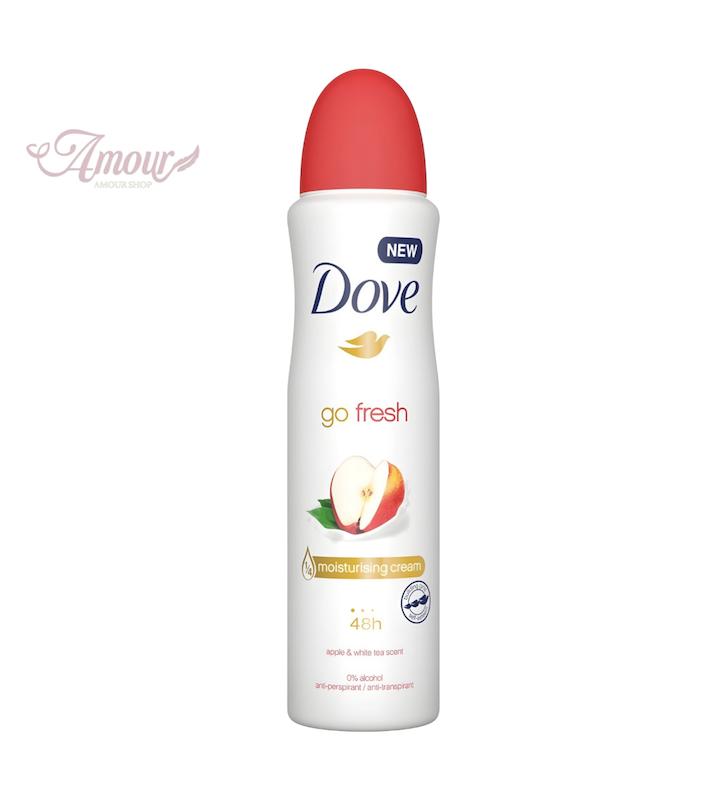 اسپری دئودورانت داو Dove زنانه مدل Go Fresh رایحه سیب/ حجم 250 میل