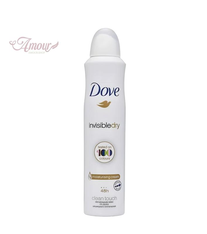 اسپری دئودورانت داو Dove زنانه مدل Invisible dry /حجم 250 میل