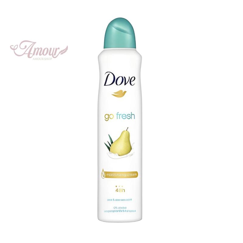 اسپری دئودورانت داو Dove زنانه مدل Go Fresh رایحه گلابی و آلوئه ورا /حجم 250 میل