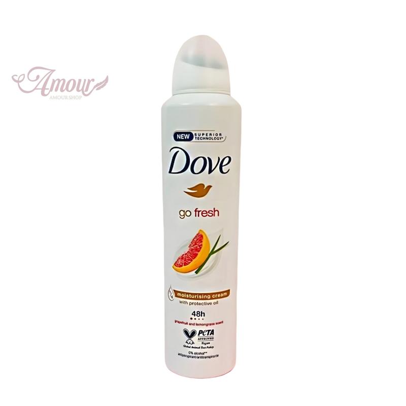اسپری دئودورانت داو Dove زنانه مدل Go Fresh رایحه گریپ فروت /حجم 250 میل