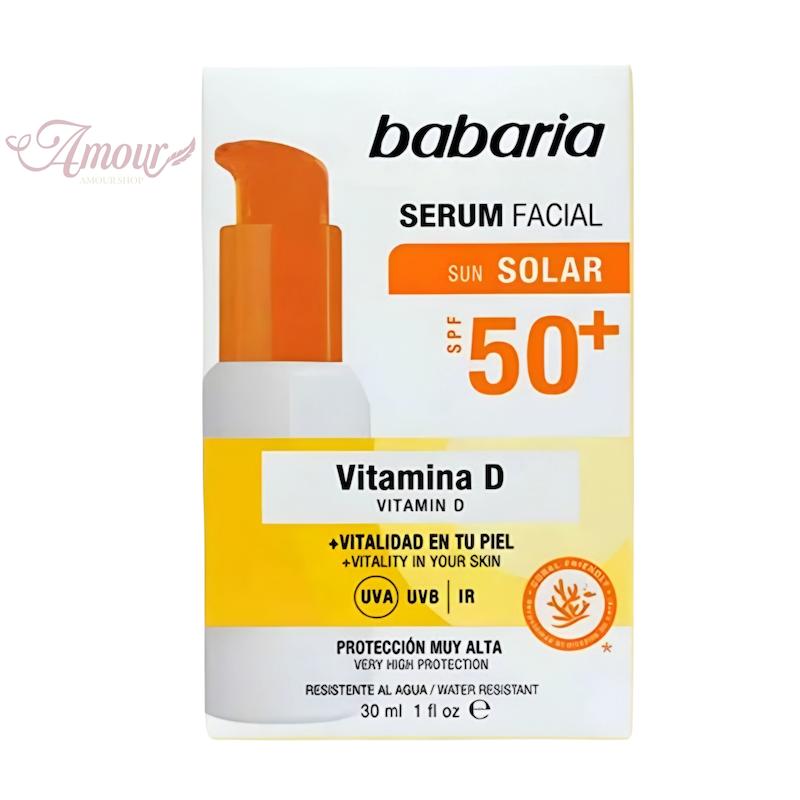 سرم ضدآفتاب صورت باباریا مدل Vitamin D  با SPF50/ حجم 30 میل