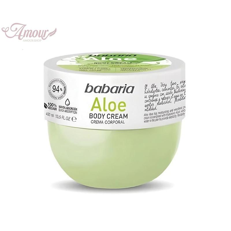 کره بدن آلوئه ورا باباریا مدل Aloeآبرسانی 24 ساعته و مناسب پوست‌های حساس/حجم 400 میل