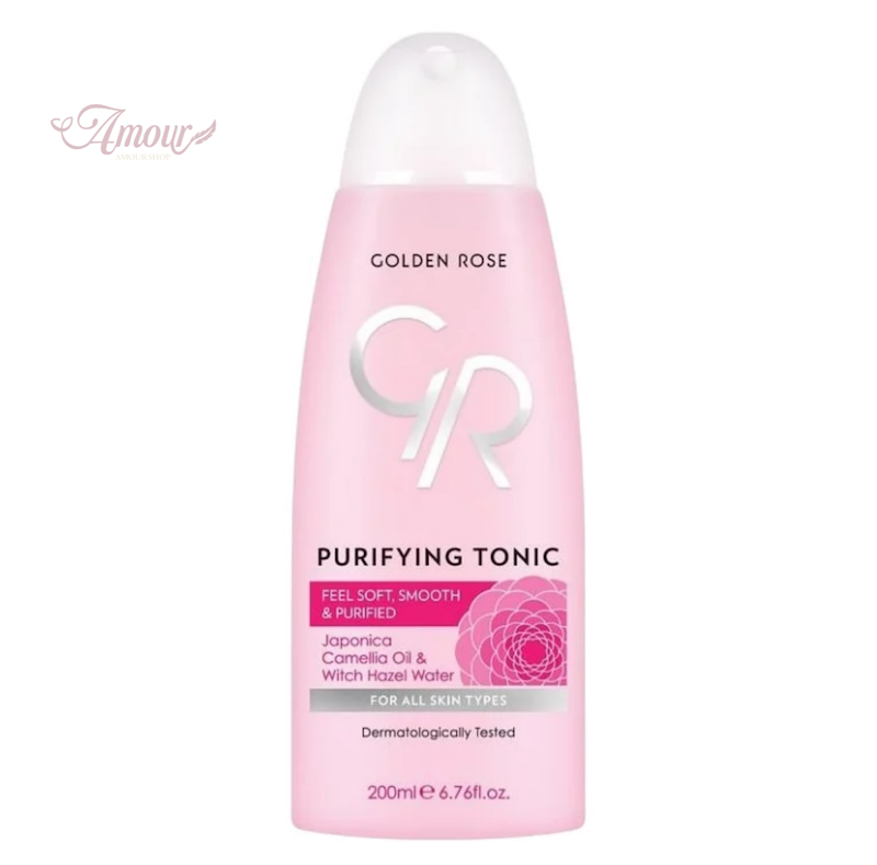 تونر پاک کننده پوست گلدن رز Golden Rose مدل Purifying Tonic مناسب انواع پوست/ حجم 200 میل