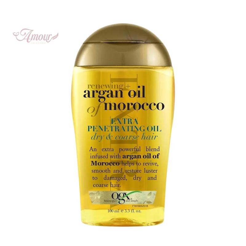 روغن آرگان او جی ایکس OGX مناسب موهای خشک و آسیب دیده/حجم 100 میل