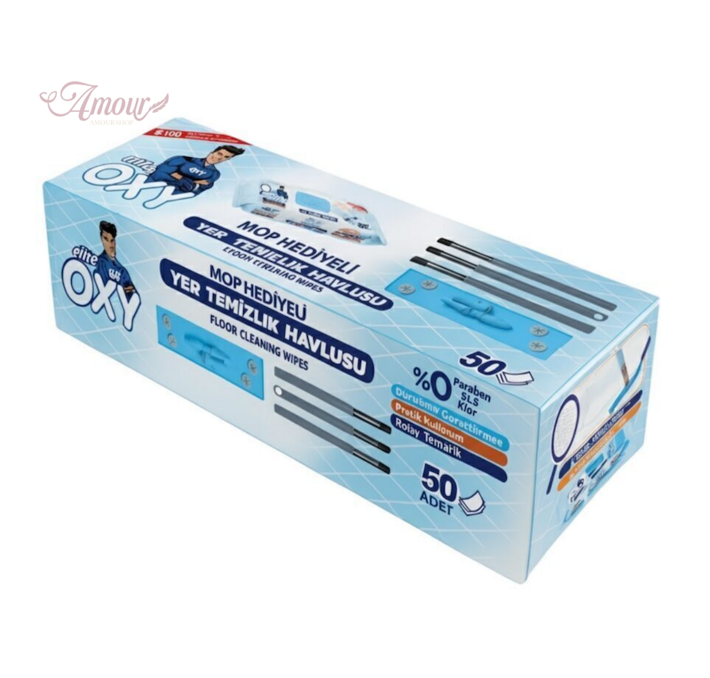 ست طی و دستمال مرطوب مستر اوکسی Mr.Oxy/ بسته 50 عددی