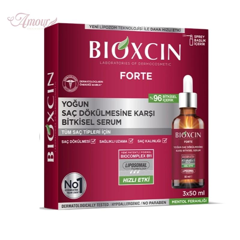 پک سرم مو ضد ریزش بیوکسین BIOXCIN مدل FORTE / حجم 50 میل