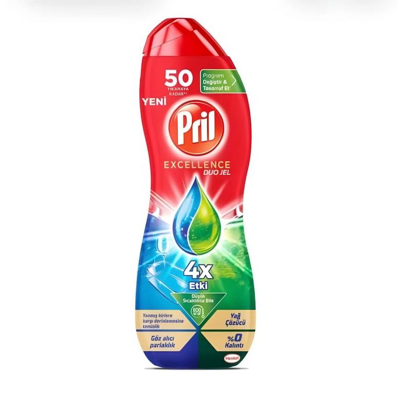 ژل ماشین ظرفشویی پریل مدل Excellence (چربی زدا) / 900 میل