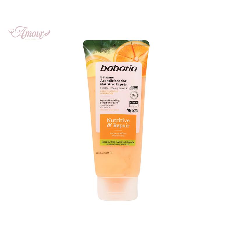 بالم نرم کننده مو باباریا مدل Nutritive & Repair ترمیم‌کننده و مغذی موهای خشک و آسیب‌دیده/حجم 200 میلی‌لیتر