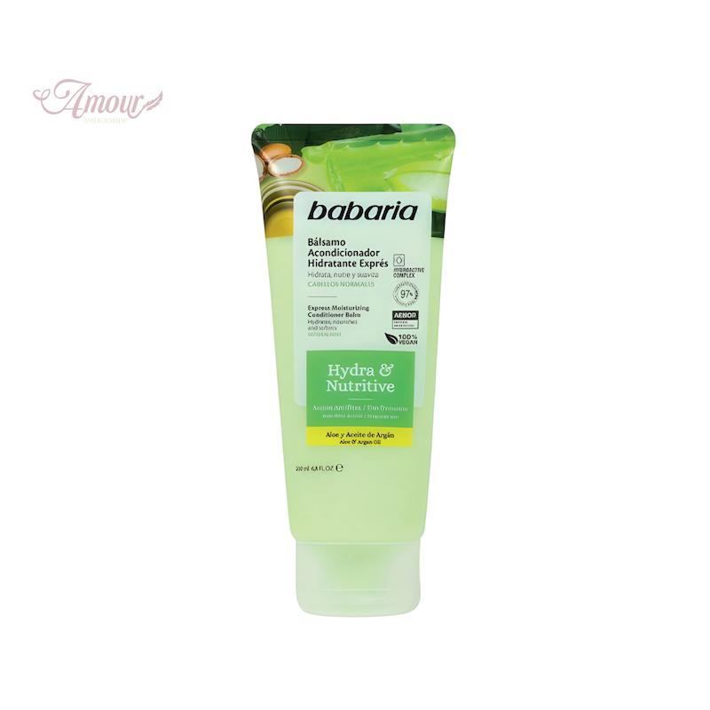 بالم نرم کننده مو باباریا babaria مدل مرطوب کننده MOISTURIZING مناسب موهای نرمال/ حجم 200 ميل