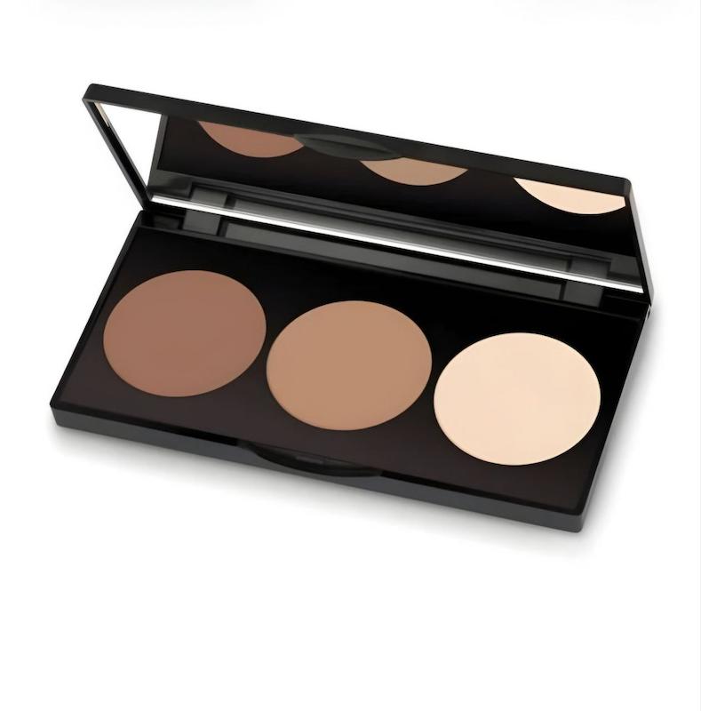 پالت پودری سه رنگ کانتورینگ گلدن رز مدل Contour Powder Kit