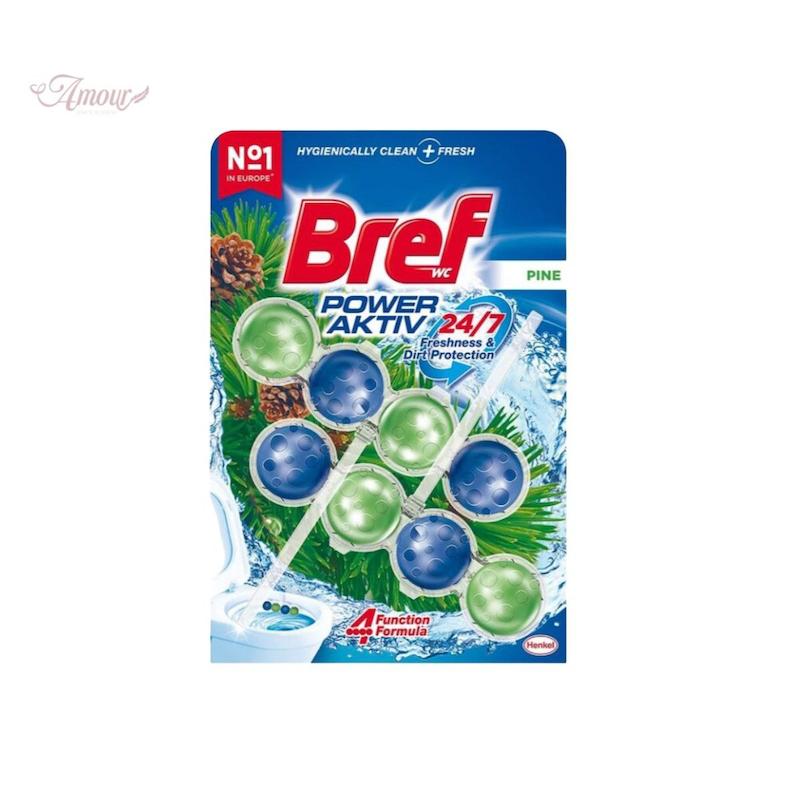 خوشبو کننده توالت فرنگی برفBref توپی رایحه کاج/ 8 عددی