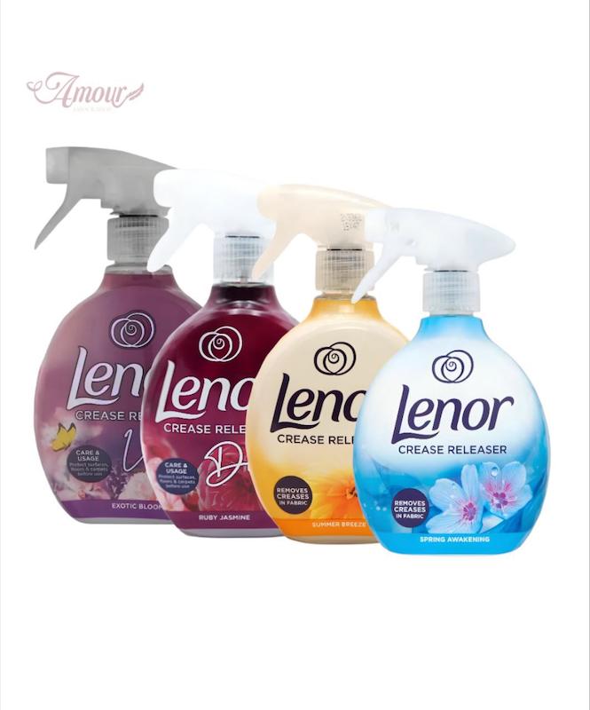 اسپری خوشبو کننده و ضد چروک لباس لنور Lenor/حجم500میل