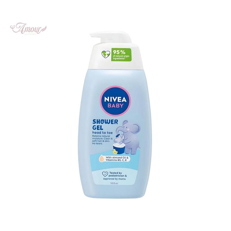 ژل دوش کودک نیوا NIVEA BABY بدون اشک مناسب سر تا پا حجم 500میل