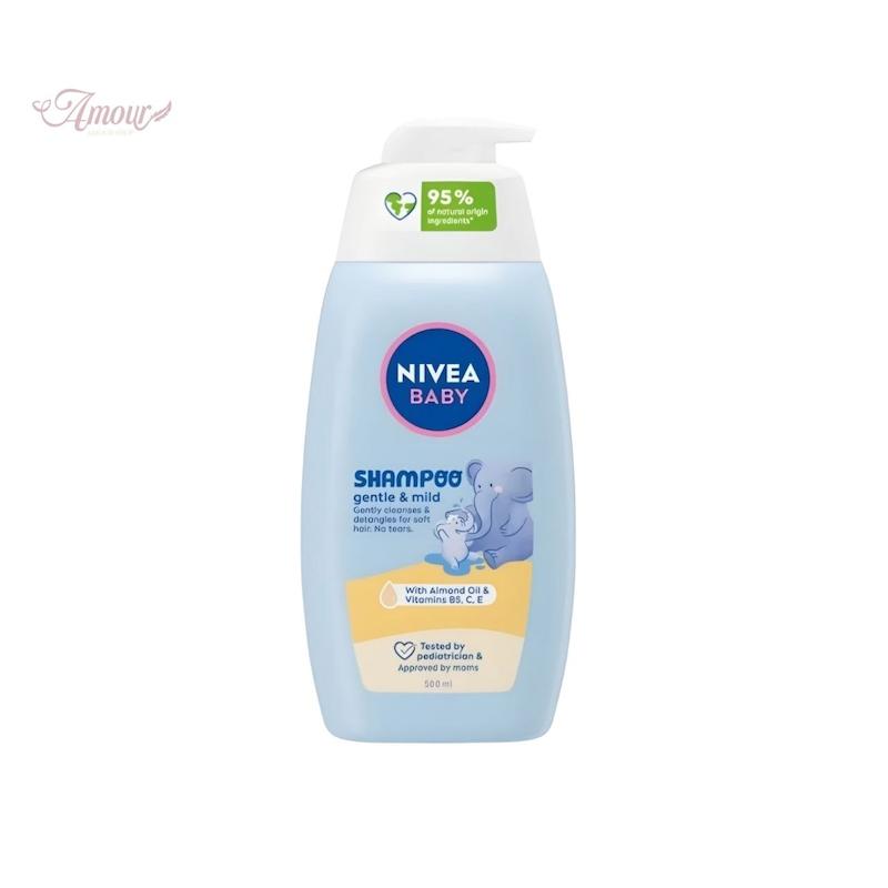 شامپو بچه نیوا GENTLE & MILD حاوی روغن بادام و ویتامین حجم 500 میل 
