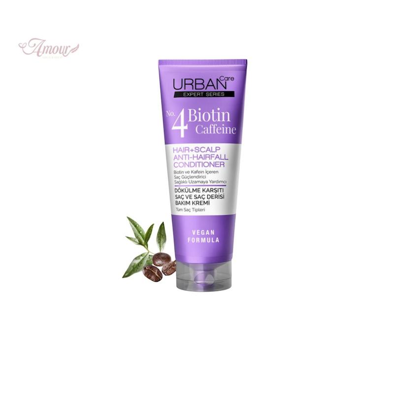 کرم نرم کننده و ضد ریزش مو اوربان Urban care حاوی بیوتین و کافئین/ حجم ۲۰۰ میل