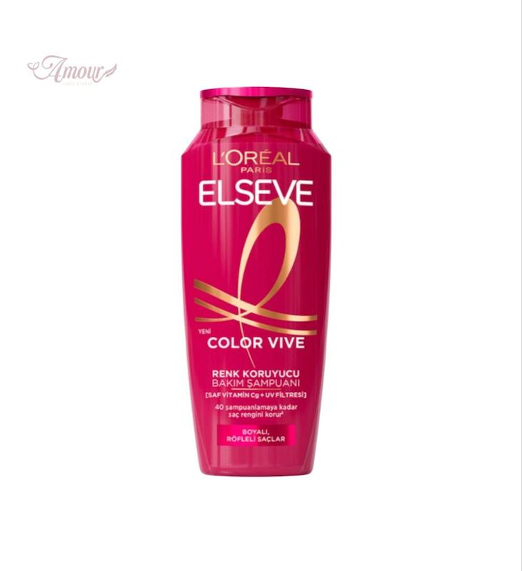 شامپو ویتامین سی لورآل  Loreal مدل Color Vive مناسب موهای رنگ شده /حجم300 میل