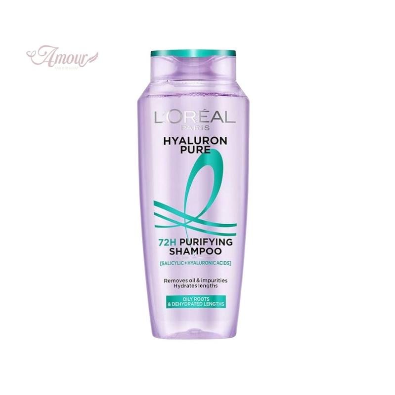 شامپو لورآل Loreal موهای چرب مدل Hydra Hyaluronic Pure/ حجم 300 میل