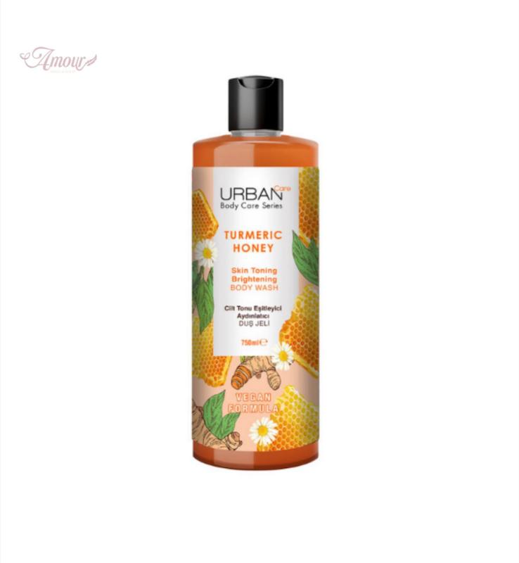شامپو بدن روشن کننده پوست اوربان کر Urban Care رایحه زنجبیل و عسل /حجم 750 میل