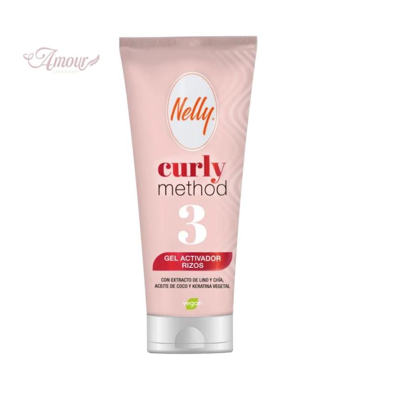ژل موی فر نلی Nelly مدل Curly Method 3  آبرسان و ضد وز برای موهای فر و مجعد /حجم 200 میل