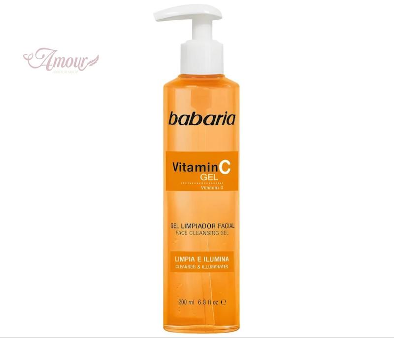 ژل شستشوی صورت باباریا مدل Vitamin Cحاوی ویتامین سی ،پاک‌کنندگی ملایم و روشن‌کنندگی طبیعی/حجم 200 میلی‌
