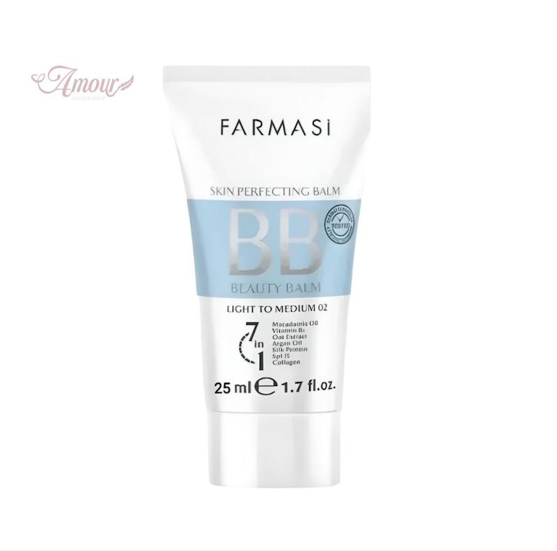بی بی کرم 7 در 1 فارماسی Farmasi مدل Light To Medium شماره 02 /حجم 50 میل