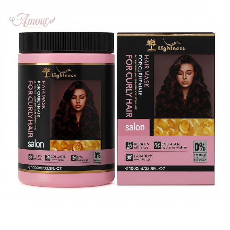 ماسک مو لایتنس Lightness موهای فر حاوی کلاژن و آرگان و کراتین/ حجم 1000 میل