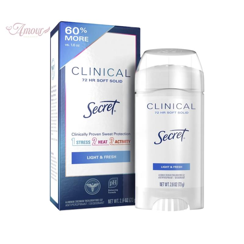 مام ضد تعریق کلینیکال سکرت Secret مدل Light & Fresh /وزن 45 گرم