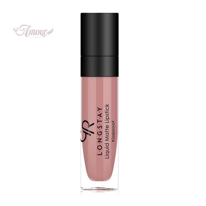 رژ لب مایع مات ویتامین E لانگ استی گلدن رز Long stay Matte Vitamin E lip gloss Golden Rose
