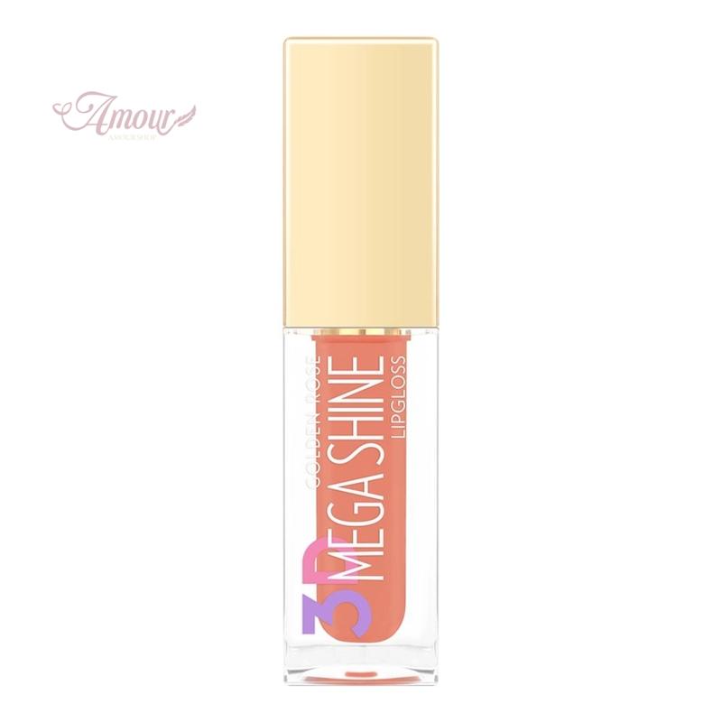 رژ لب مایع براق گلدن رز مدل 3D Mega Shine