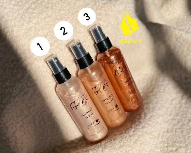 شیمر بدن یوشاس Ushas مدل Glow Shimmer Spray