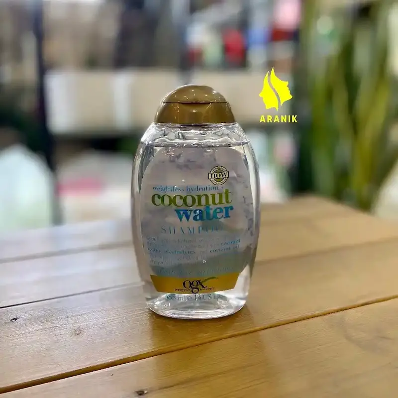 شامپو اوجی ایکس آبرسان کوکونات واتر فری سولفات OGX  OGX Weightless Hydration Coconut Water Shampoo