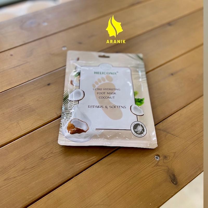 ماسک پا نارگیل هلیکونیکس heliconix oltra hydrating foot mask coconut 🥥