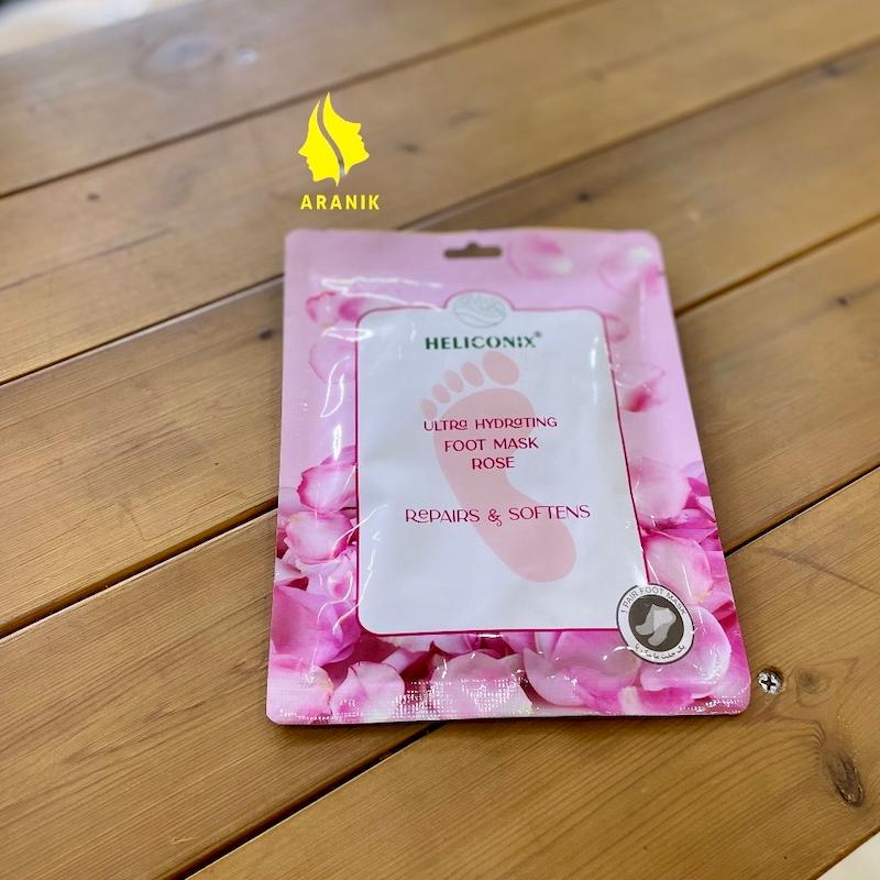 ماسک پا آبرسان قوی هلیکونیکس مدل گل رز Heliconix Ultra hydrating foot mask🌹