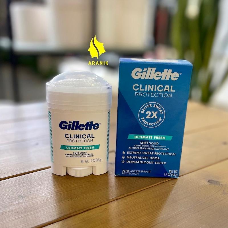 مام ژیلت کلینیکال GILLETTE CLINICAL ANTIPERSPIRANT ULTIMATE FRESH حجم48g اصل