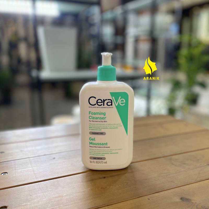 فوم شستشو صورت پوست نرمال تا چرب سراوی CeraVe Foaming Cleanser