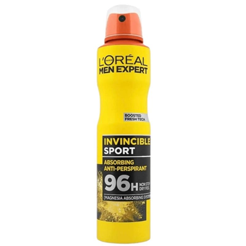 اسپری ضد تعریق لورآل Men Expert Invincible Sport  Loreal Men Expert Invincible Sport Anti Perspirant Spray